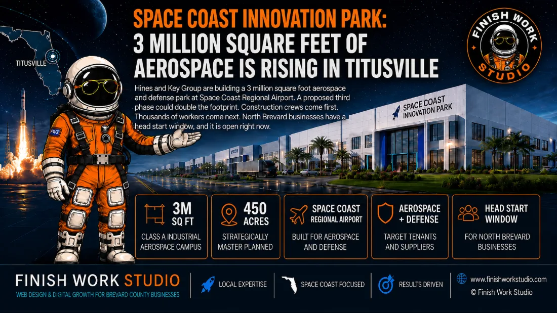 Space Coast Innovation Park aerospace development in Titusville illustration