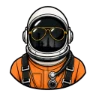 Finish Work Studio astronaut logo