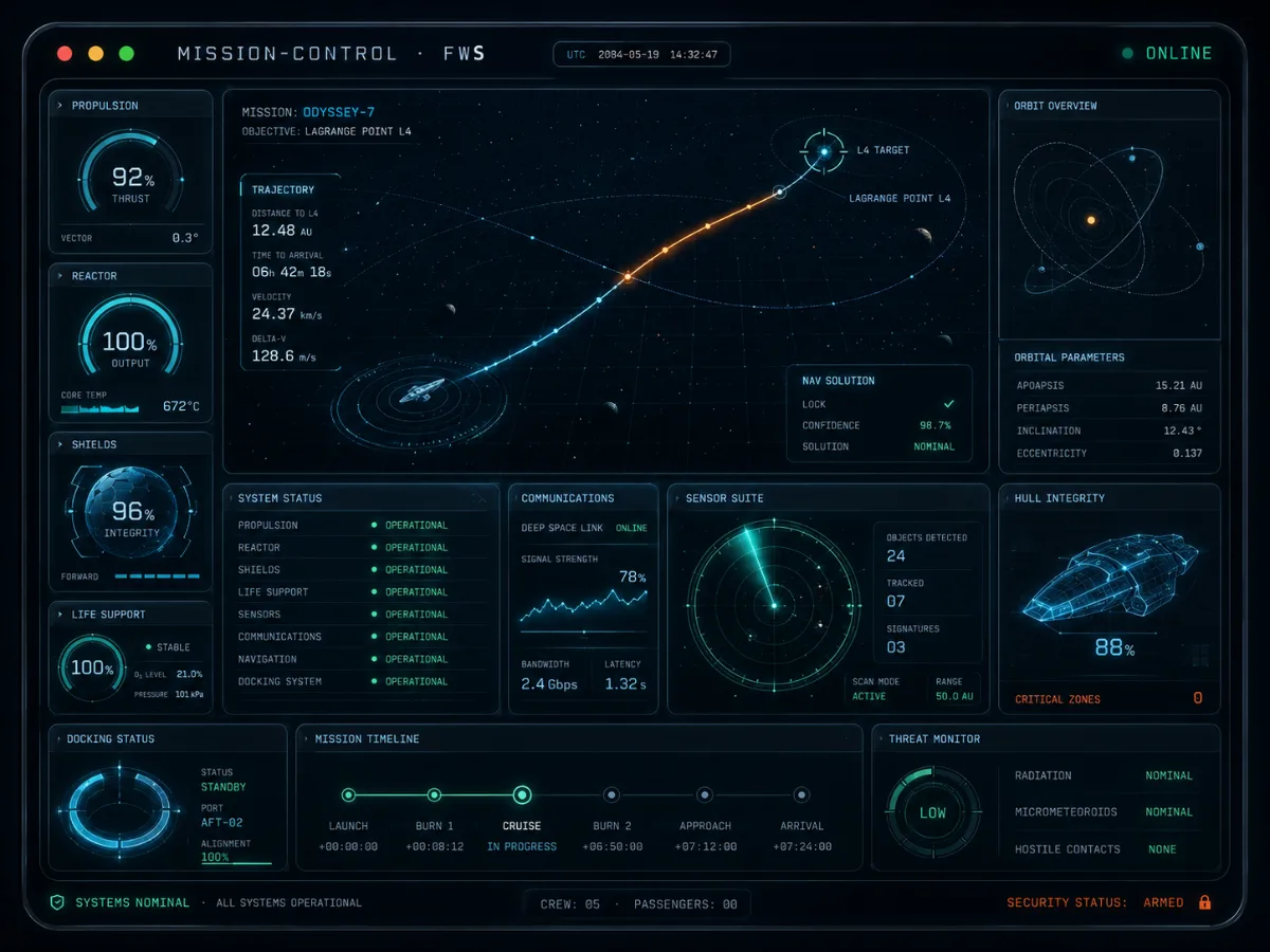 Mission control console, the connected growth system view