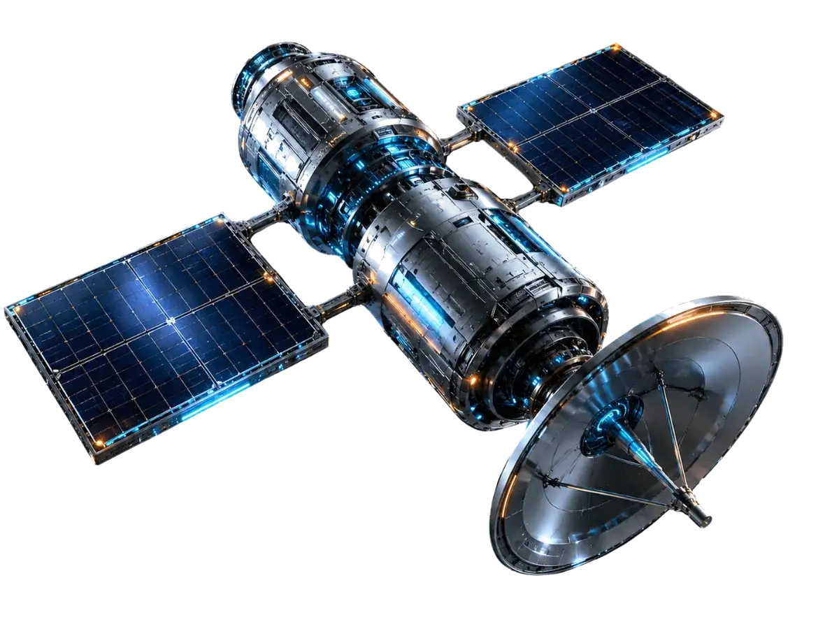 Communications satellite over Earth