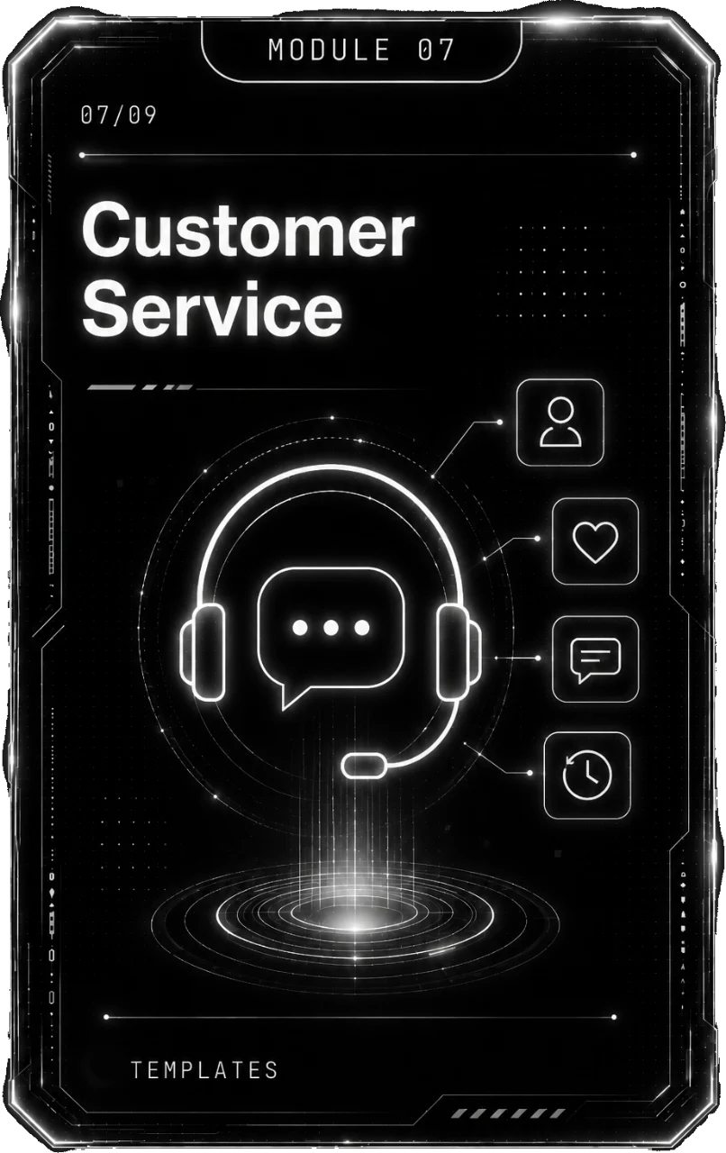 Customer Service training module frame