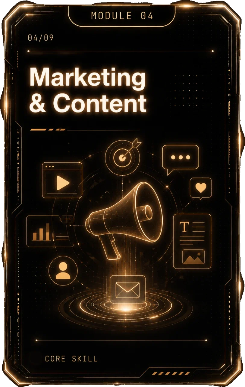 Marketing and Content training module frame