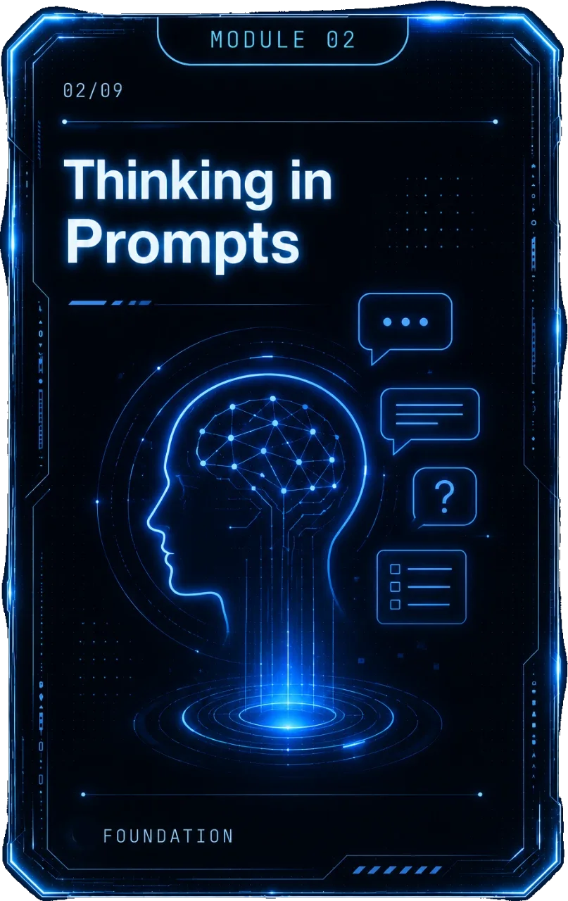 Thinking in Prompts training module frame